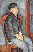 Amedeo Modigliani, Young Seated Boy with Cap (mk39)